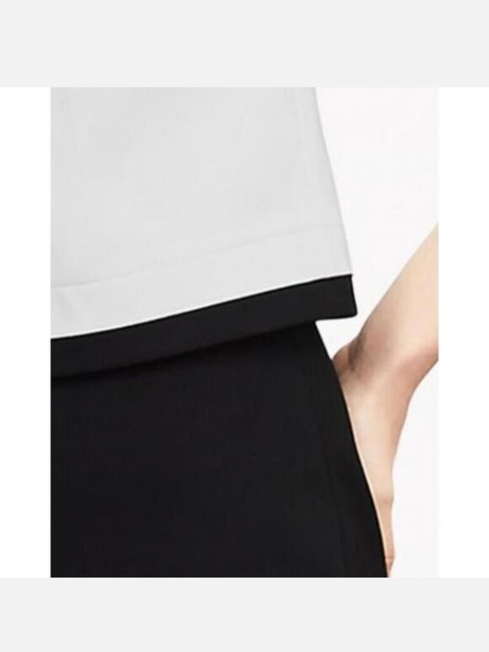 NEW Banana Republic Sloan Black White Color Block Ponte Shift Dress Stretch 14 - Picture 8 of 9